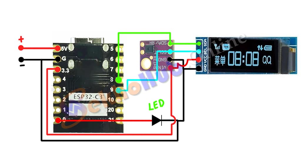 Mini Satellite-Style Clock with Temperature