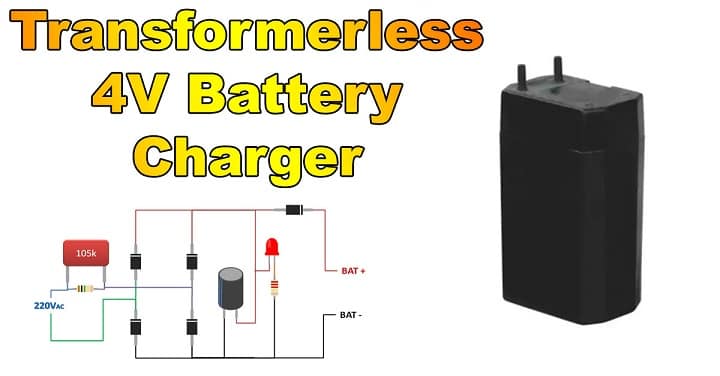 Transformerless 4V Battery Charger
