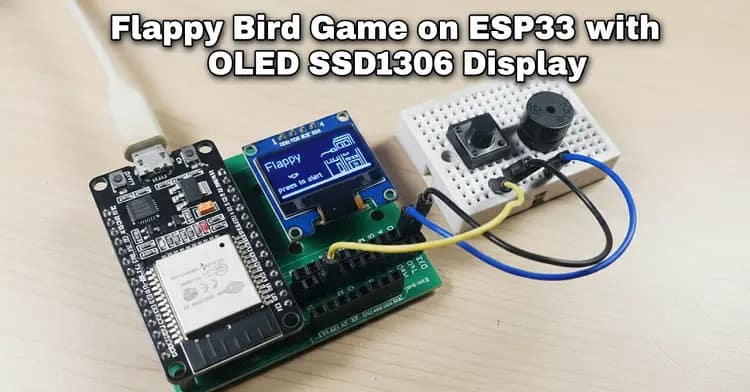Flappy Bird Game on ESP32 with OLED SSD1306 Display