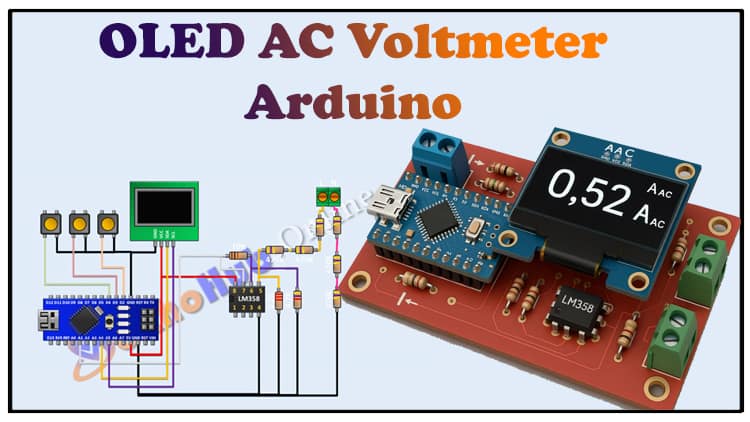 OLED AC Voltmeter Arduino