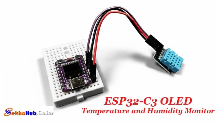 ESP32-C3 OLED Temperature and Humidity Monitor Using DHT11