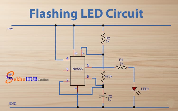 Simple LED Flasher Circuit Using 555 Timer Simple LED Flasher Circuit Using 555 Timer