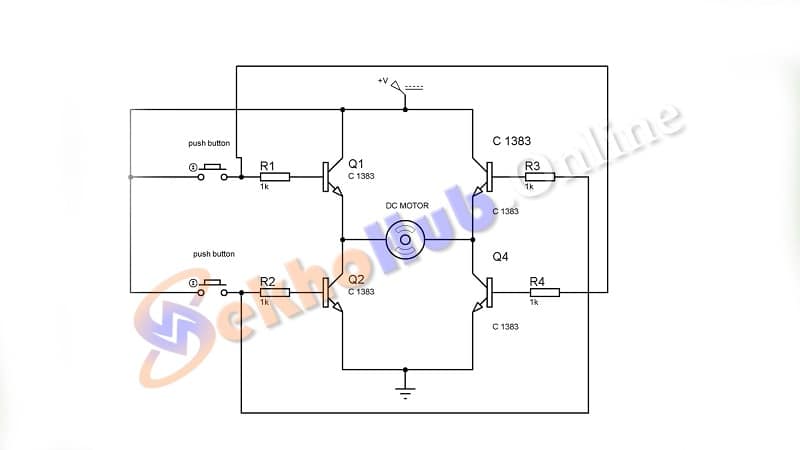 DIY Motor Control Circuit Forward & Reverse Using C1383