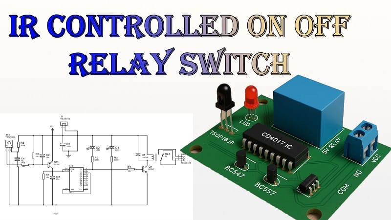 IR controlled on off relay switch