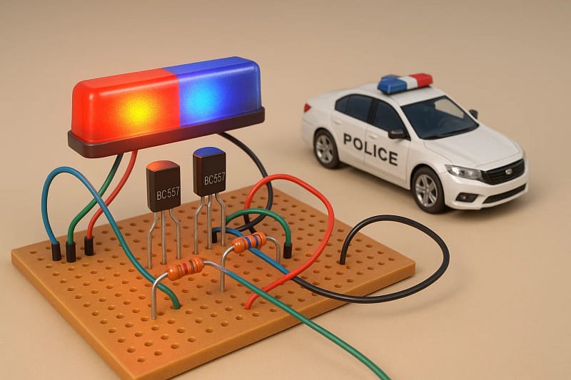 Police Flasher Without IC