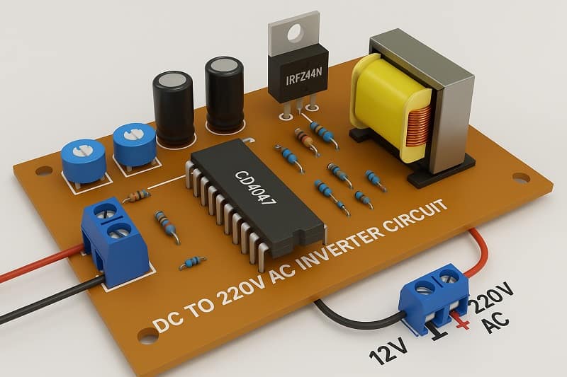 12v DC to 220v AC Inverter Circuit