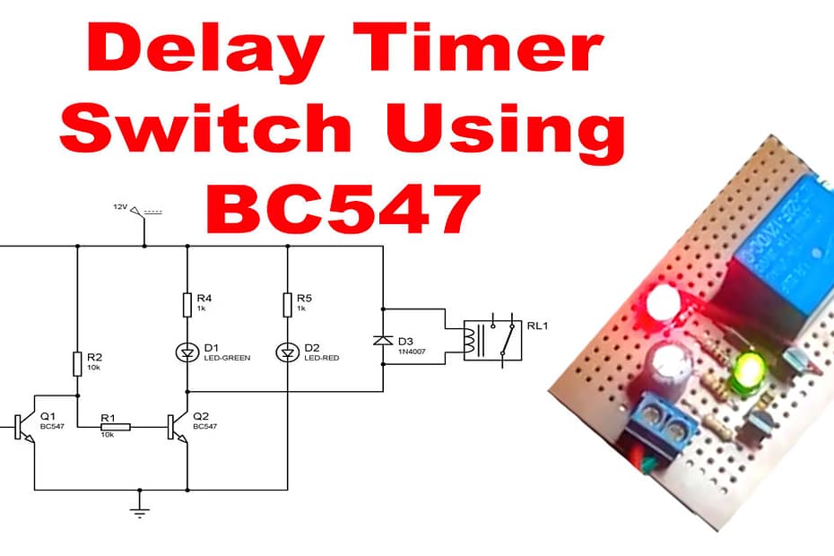 Delay Timer Switch Using BC547